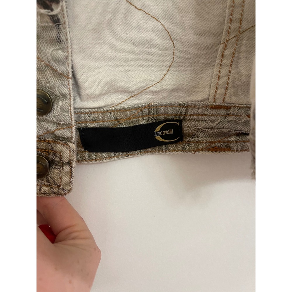 Vintage Just Cavalli Artsy Distressed Y2K Punk Euro Italian Jacket Streetwear - Picture 4 of 11